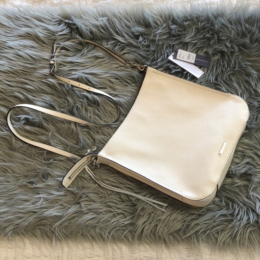 Rebecca Minkoff Regan Feed White Crossbody Handbag